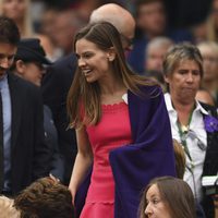 Hilary Swank en la final femenina de Wimbledon 2017