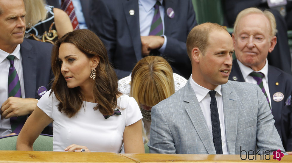 Kate Middleton y el Príncipe Guillermo en la final masculina de Wimbledon 2017