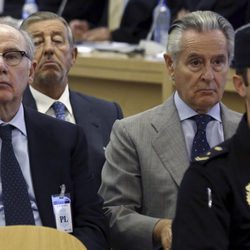 Rodrigo Rato y Miguel Blesa en el juicio por las tarjetas black