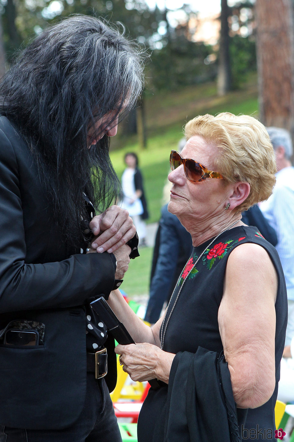 Mario Vaquerizo y María González Corbacho en el homenaje de David Delfín