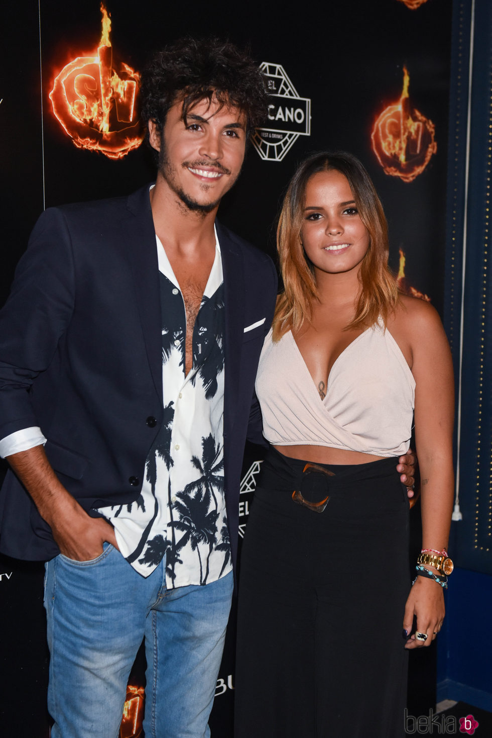 Kiko Jiménez y Gloria Camila  en la fiesta de la final de 'Supervivientes 2017'