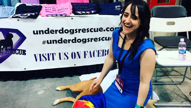 Mara Wilson participando en un acto por los derechos de los animales