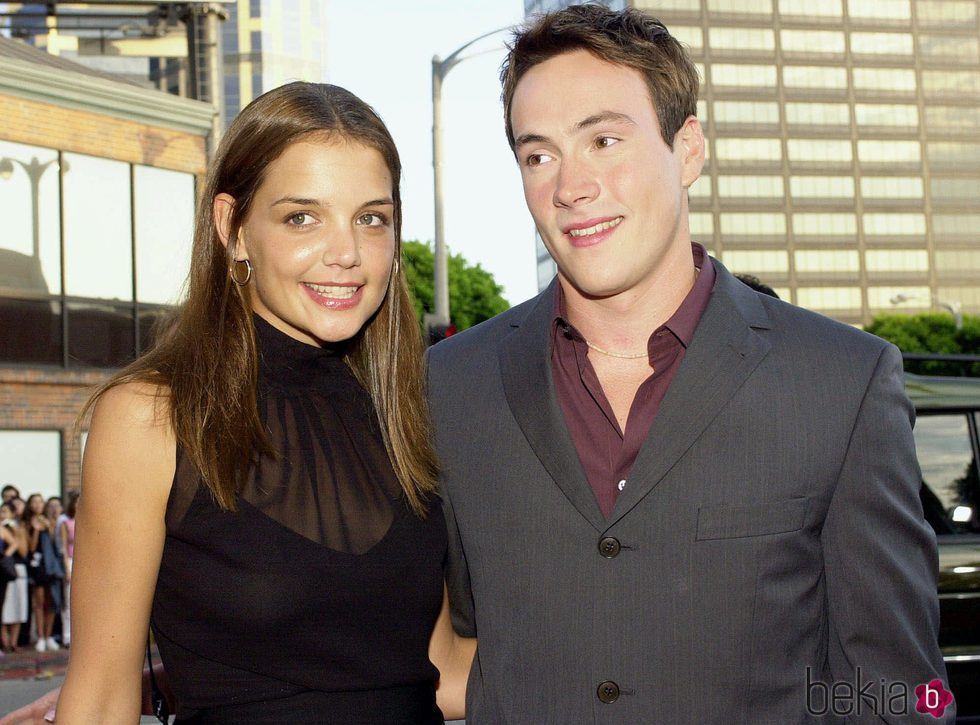 Katie Holmes y Chris Klein en el estreno de 'American Pie 2'