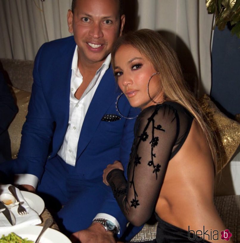 Alex Rodriguez y Jennifer Lopez en la fiesta de cumpleaños de la cantante