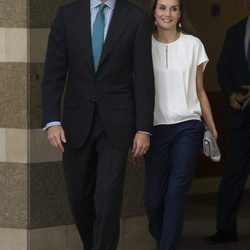 Los Reyes Felipe y Letizia en su último acto oficial en Madrid antes de sus vacaciones en Mallorca