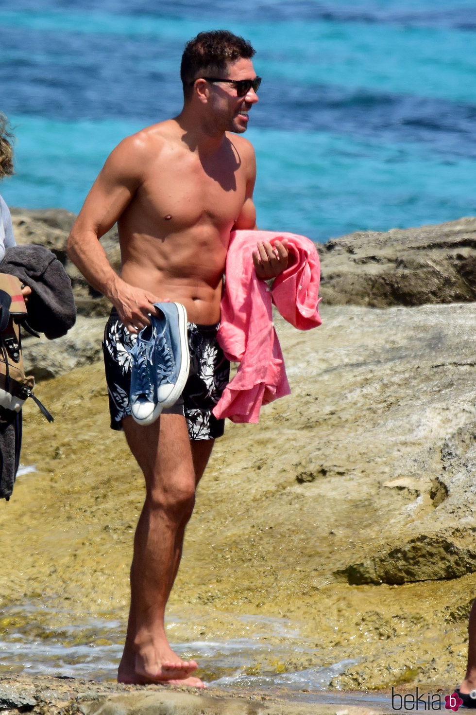 Diego Simeone con el torso desnudo en Ibiza