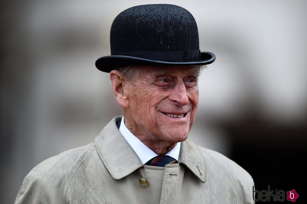 El Duque de Edimburgo en su último acto en el Palacio de Buckingham