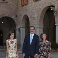 Los Reyes Felipe y Letizia y la Reina Sofía en la recepción a la sociedad balear del verano 2017