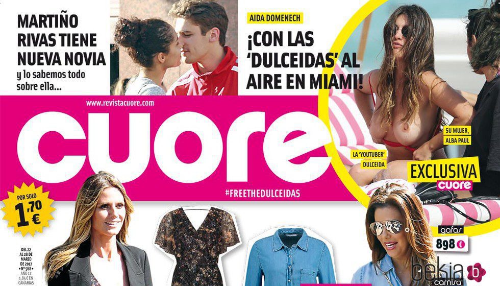 Dulceida en topless en la portada de Cuore