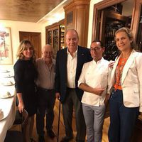 El Rey Juan Carlos y la Infanta Elena en el restaurante Rekondo de San Sebastián