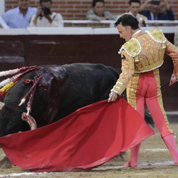 José Ortega Cano durante su última corrida de toros antes de cortarse la coleta