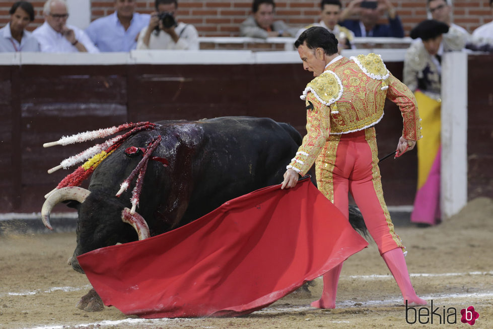 José Ortega Cano durante su última corrida de toros antes de cortarse la coleta