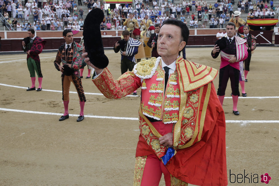 El paseíllo de José Ortega Cano antes de su última corrida de toros