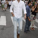 Israel Lancho llegando a la corrida de toros de despedida de José Ortega Cano