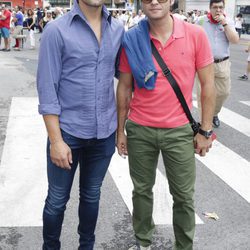 Miguel Abellán y Antonio Ferrera llegando a la corrida de toros de despedida de José Ortega Cano