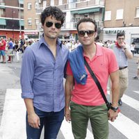 Miguel Abellán y Antonio Ferrera llegando a la corrida de toros de despedida de José Ortega Cano