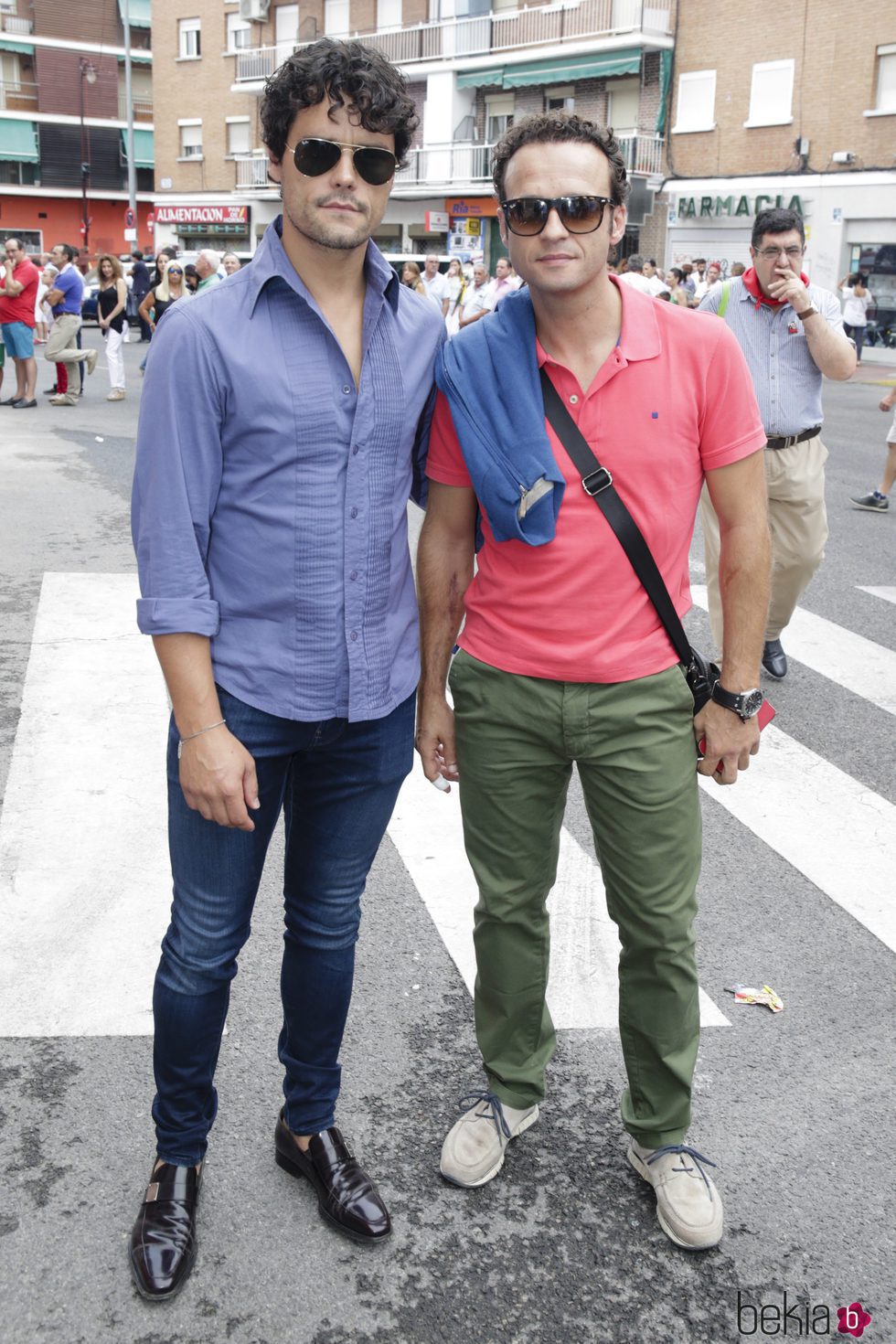 Miguel Abellán y Antonio Ferrera llegando a la corrida de toros de despedida de José Ortega Cano