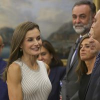 La Reina Letizia presume de músculos en su vuelta al trabajo tras las vacaciones de verano