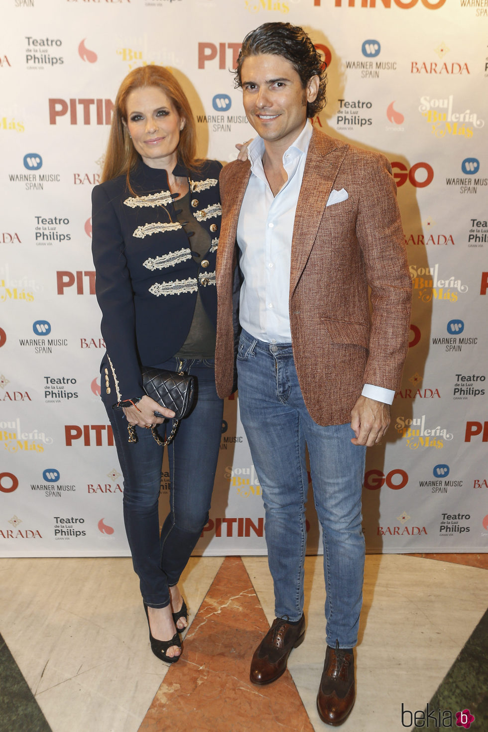 Olivia de Borbón y Julián Porras en la presentación de Pitingo 'Sol, bulería y más'