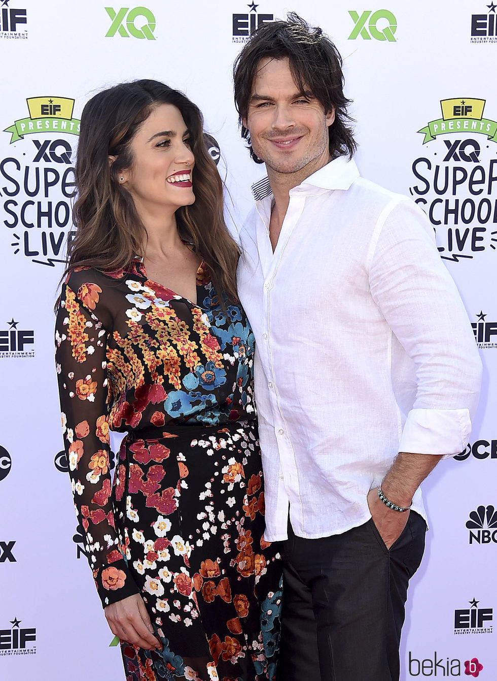 Ian Somerhalder y Nikki Reed en el XQ Super School Live en Santa Mónica