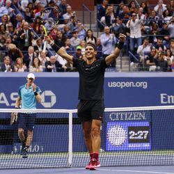 Rafa Nadal celebrando su victoria en el US Open 2017