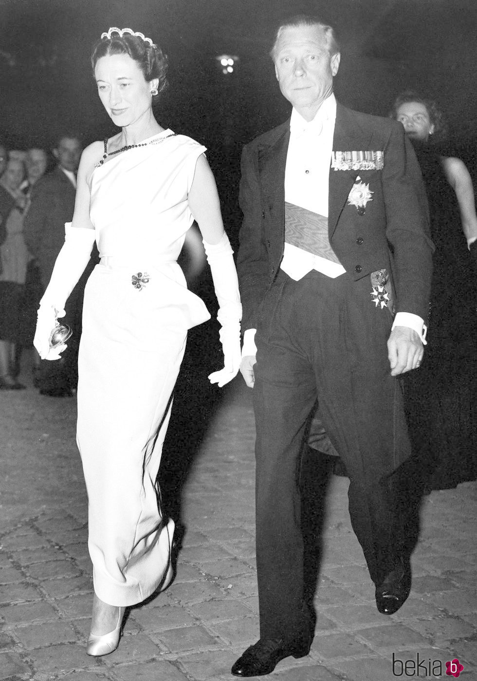 Los Duques de Windsor en una gala en París en 1950