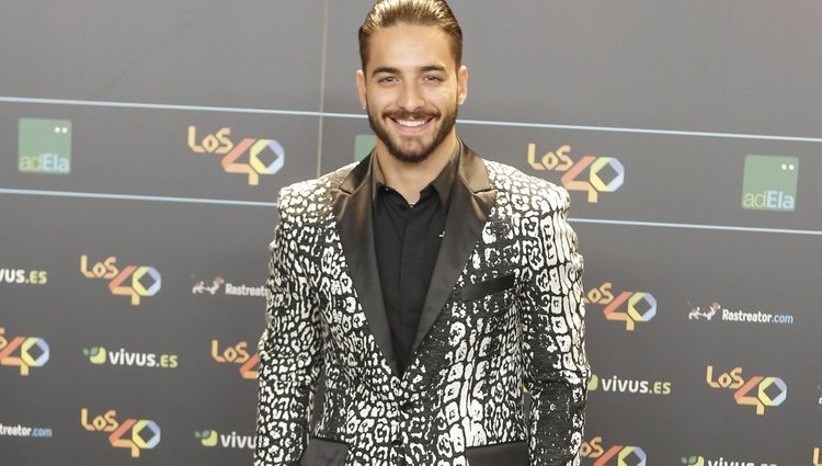 Maluma en la cena de los nominados a los Premios 40 Pricipales 2017