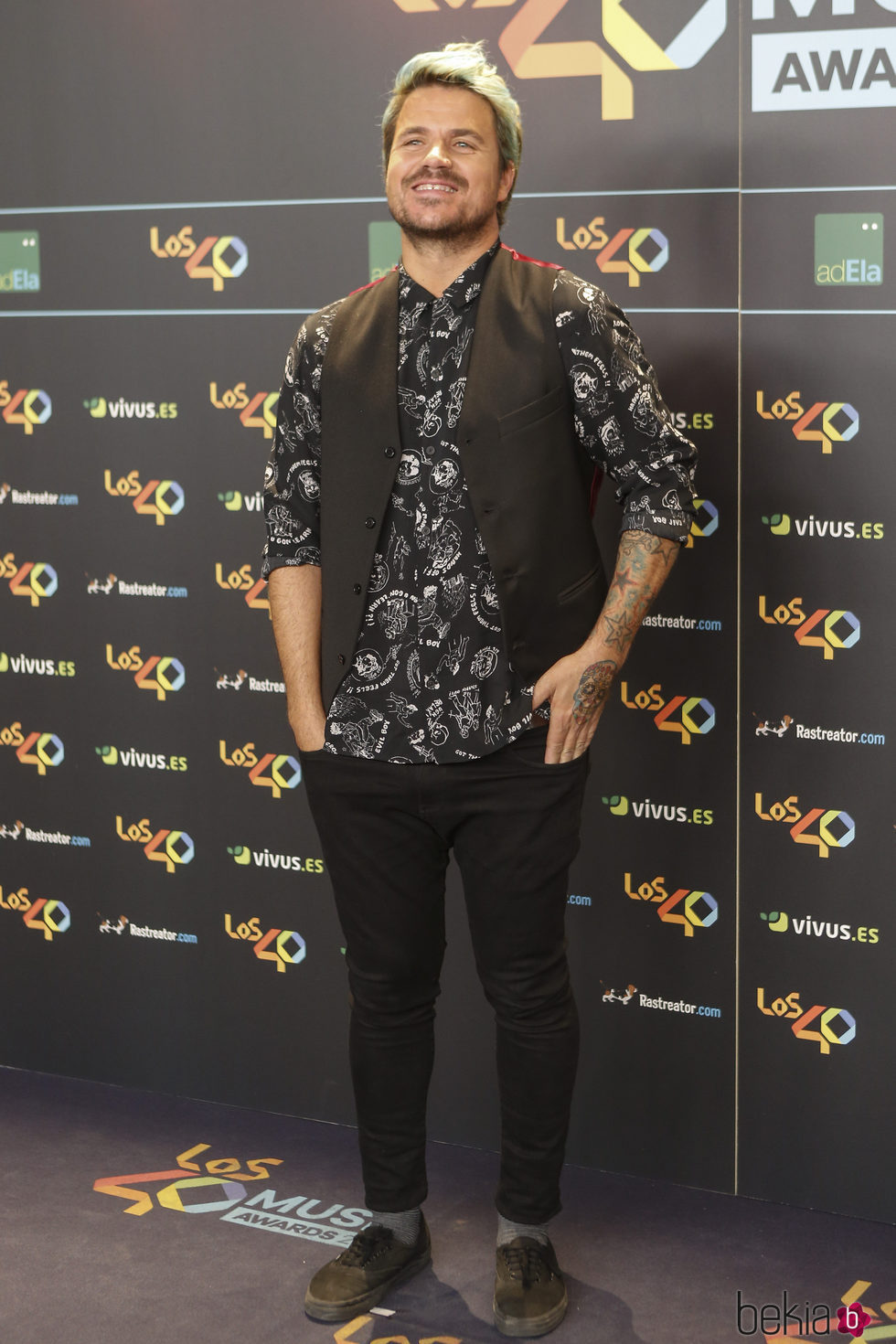 Dani Martín en la cena de los nominados a los Premios 40 Pricipales 2017