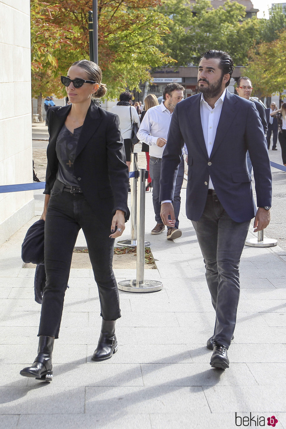 Carola Baleztena y Emiliano Suárez en el homenaje póstumo a Ángel Nieto en Madrid