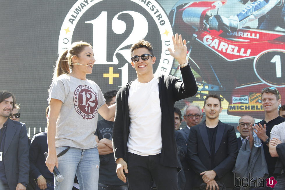 Marc Márquez en el homenaje celebrado a las puertas del Bernabéu en Madrid de Ángel Nieto