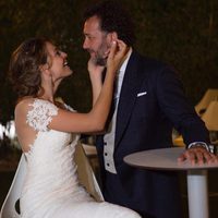 Cristina Alarcón y José Luis García-Pérez, muy cariñosos el día de su boda