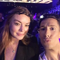 Lindsay Lohan y Jesús Reyes en la Fashion Week de Madrid 2017