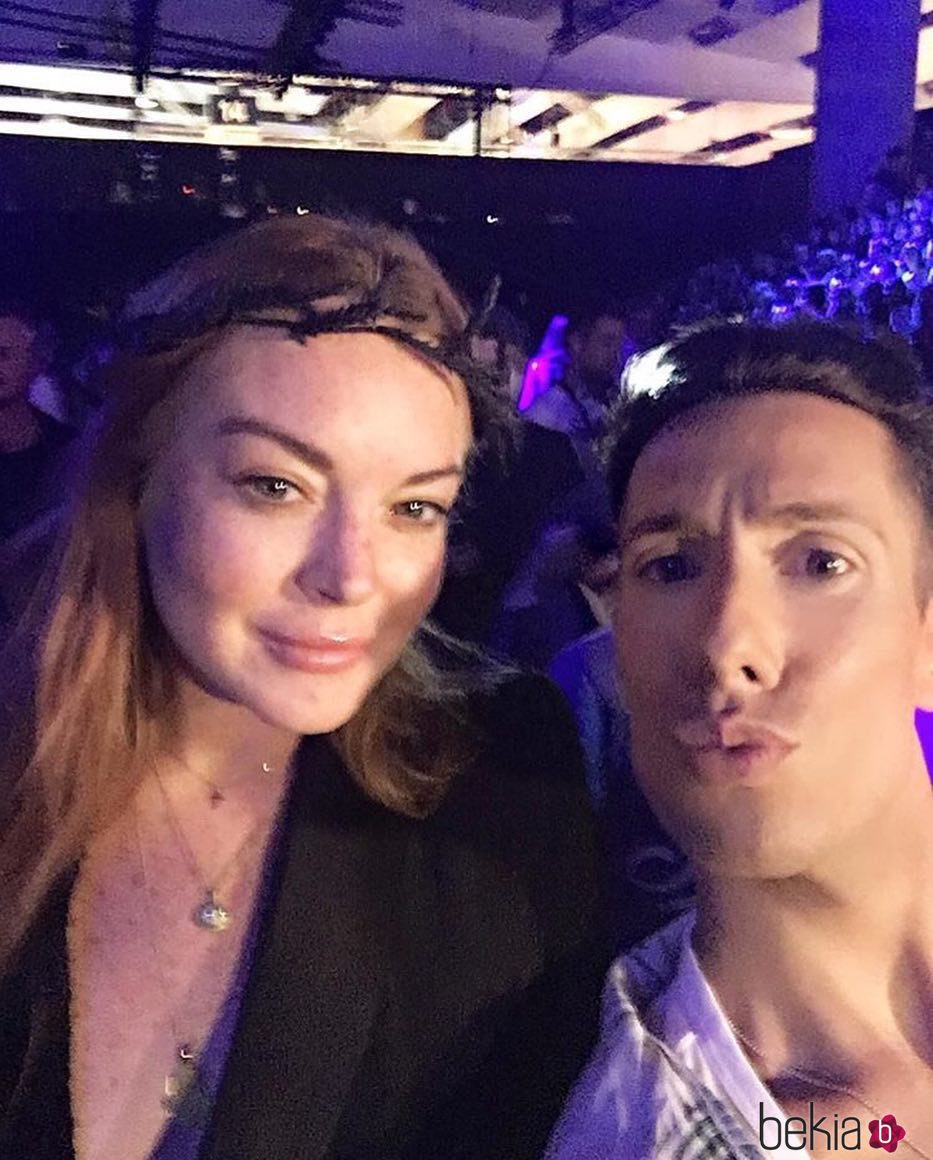 Lindsay Lohan y Jesús Reyes en la Fashion Week de Madrid 2017