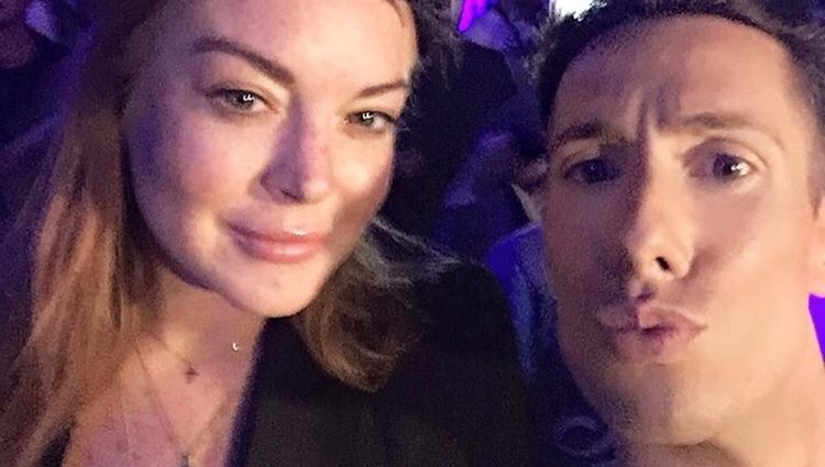 Lindsay Lohan y Jesús Reyes en la Fashion Week de Madrid 2017