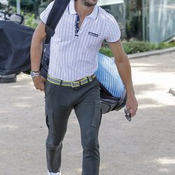 Feliciano López en un torneo de golf benéfico en Madrid