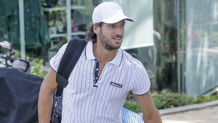 Feliciano López en un torneo de golf benéfico en Madrid