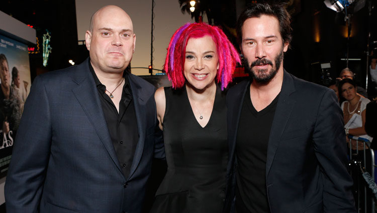 Lana Wachowski y por aquel entonces Andy Wachowski junto con Keanu Reeves