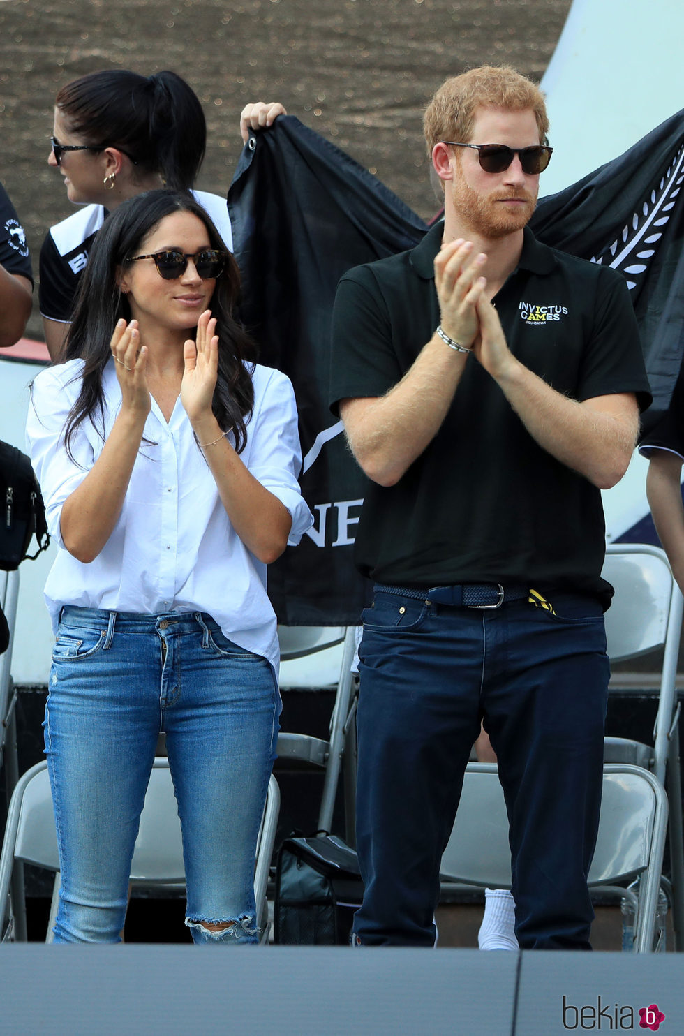 El Príncipe Harry y Meghan Markle animando a los deportistas en los Invictus Games de Toronto