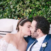 Idina Menzel en su boda con Aaron Lohr