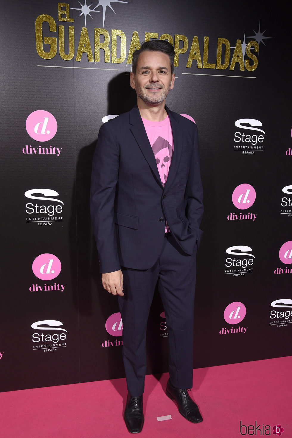 Jorge Lucas en el estreno del musical 'El Guardaespaldas'