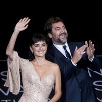 Penélope Cruz y Javier Bardem en la clausura del Festival de San Sebastián 2017