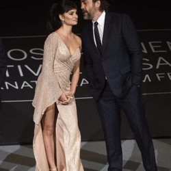 Penélope Cruz y Javier Bardem felices en la clausura del Festival de San Sebastián 2017