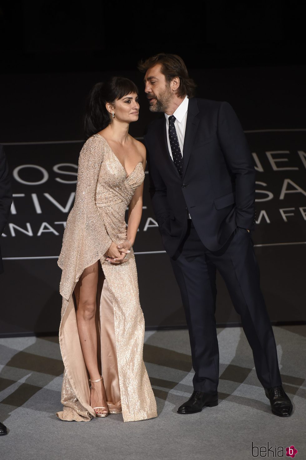 Penélope Cruz y Javier Bardem felices en la clausura del Festival de San Sebastián 2017