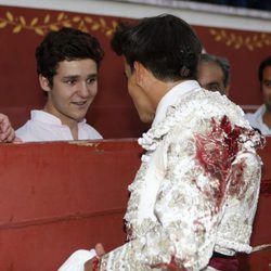 Froilán con Gonzalo Caballero en su corrida benéfica