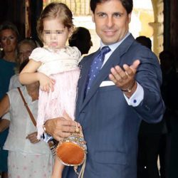 Fran Rivera con su hija Carmen en la boda de Sibi Montes