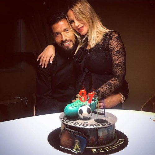 Ezequiel Garay celebrado con Tamara Gorro su 31 cumpleaños