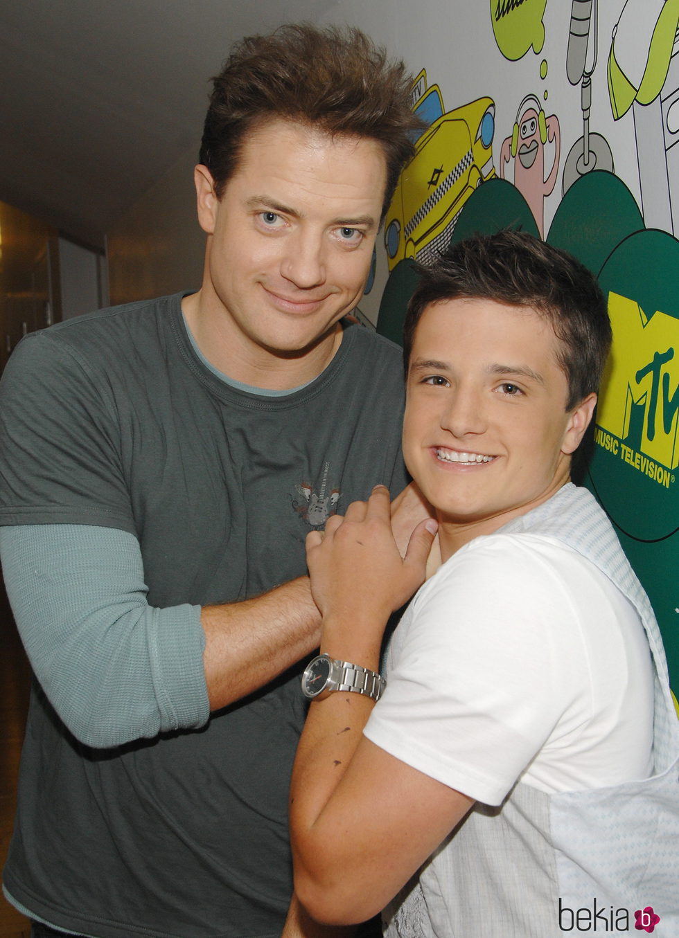 Josh Hutcherson y Brendan Fraser la promoción de 'Viaje al centro de la Tierra'