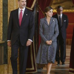 Los Reyes Felipe y Letizia en la recepción del Día de la Hispanidad 2017