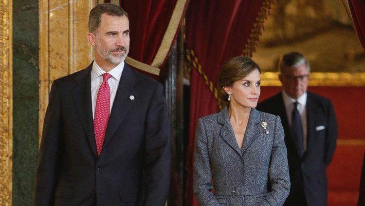 Los Reyes Felipe y Letizia en la recepción del Día de la Hispanidad 2017