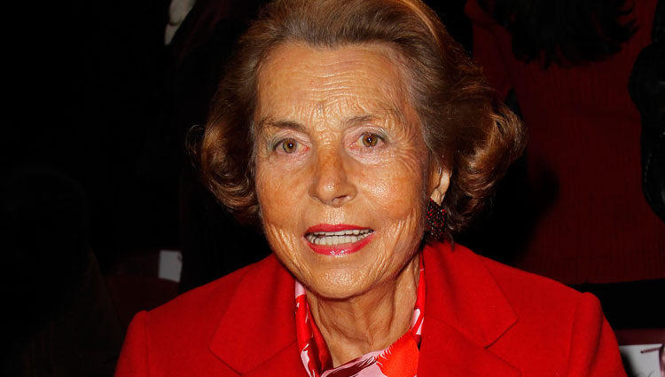 Liliane Bettencourt durante la Paris Fashion Week en 2011